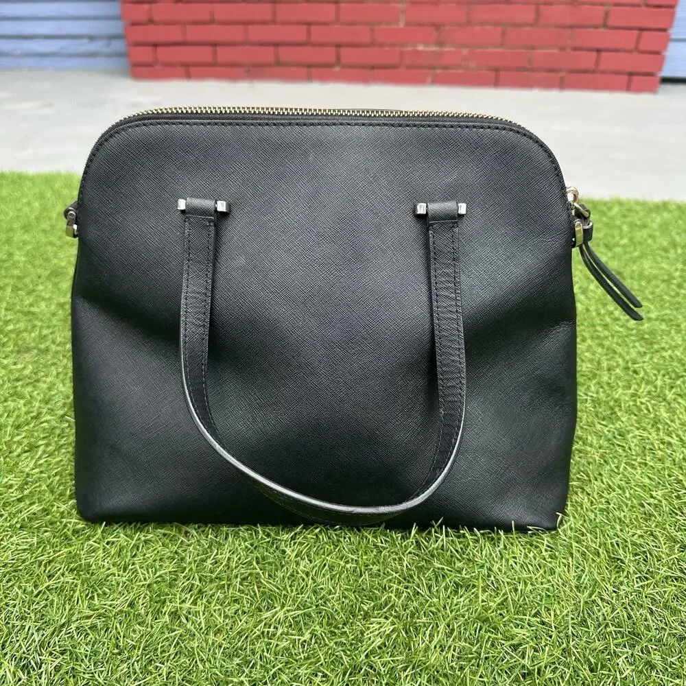 Kate Spade New York Purse Patterson Drive Leather Tote Satchel Black‎ With Strap